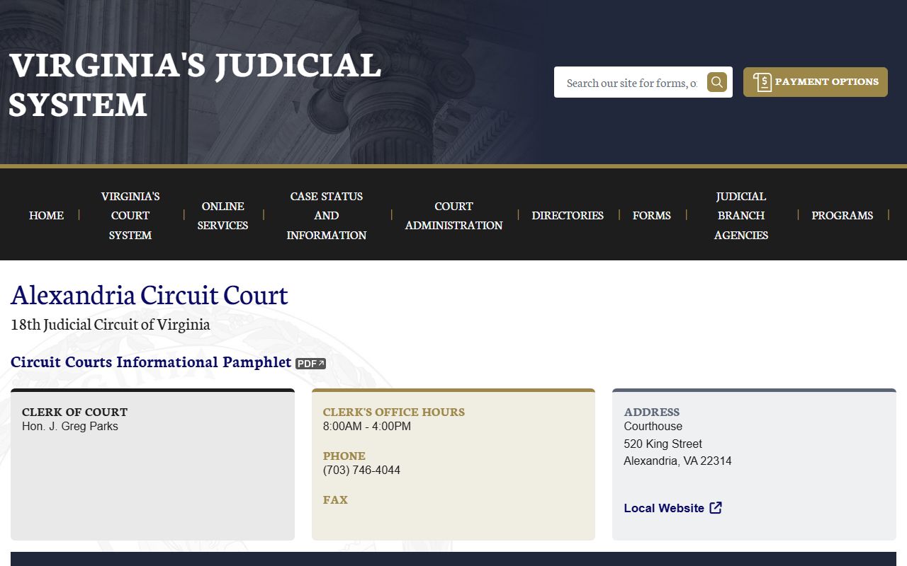 alexandria civil court records circuit court home page