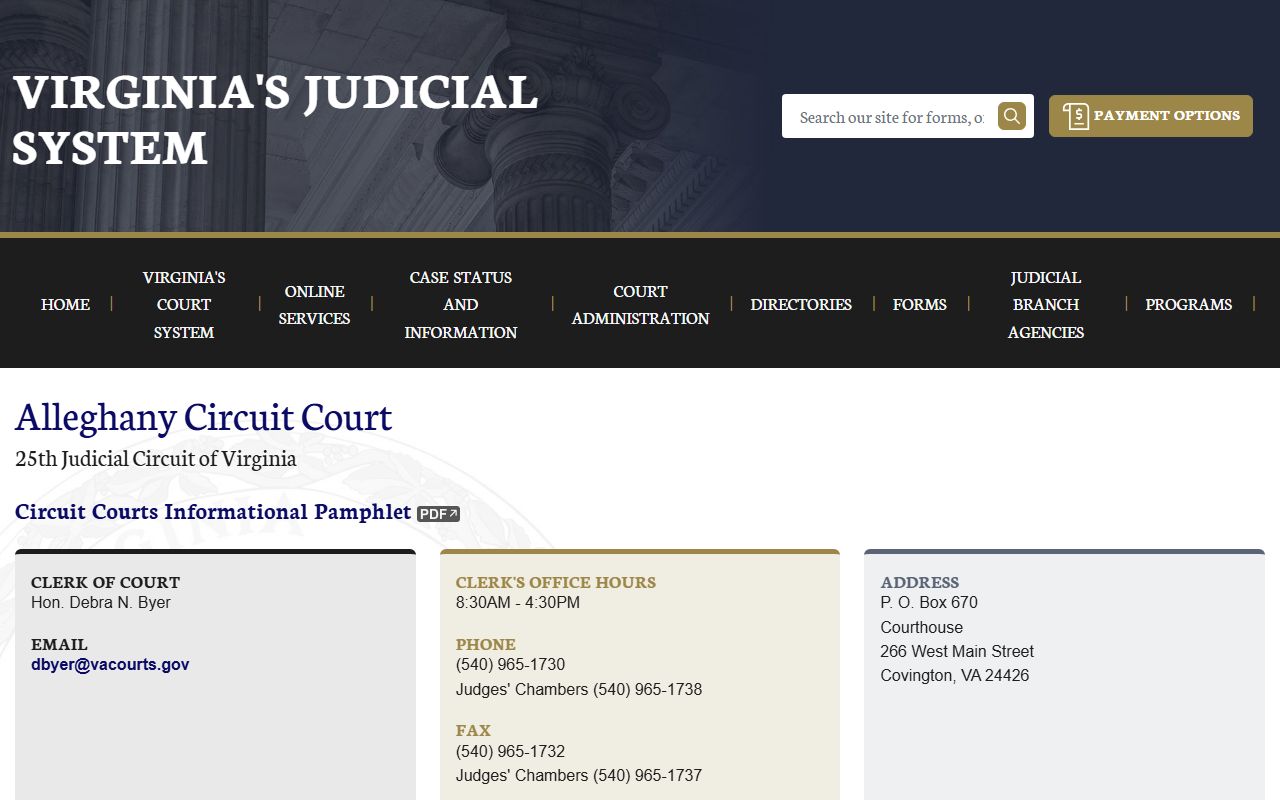 alleghany county civil court records circuit court home page