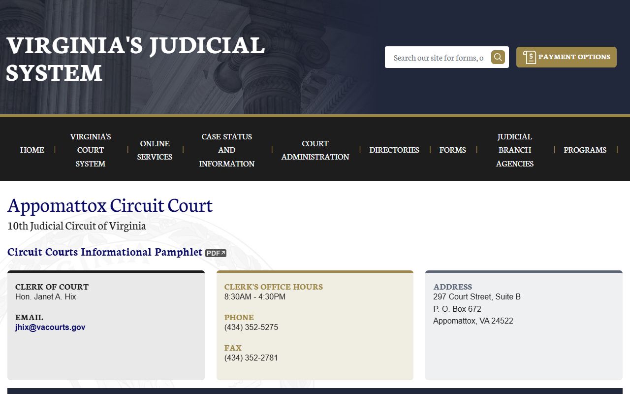 appomattox county civil court records circuit court page