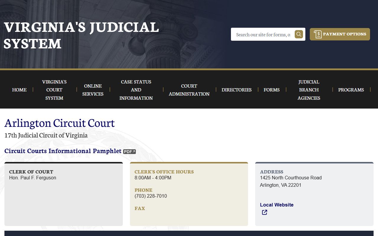 arlington county civil court records circuit court page