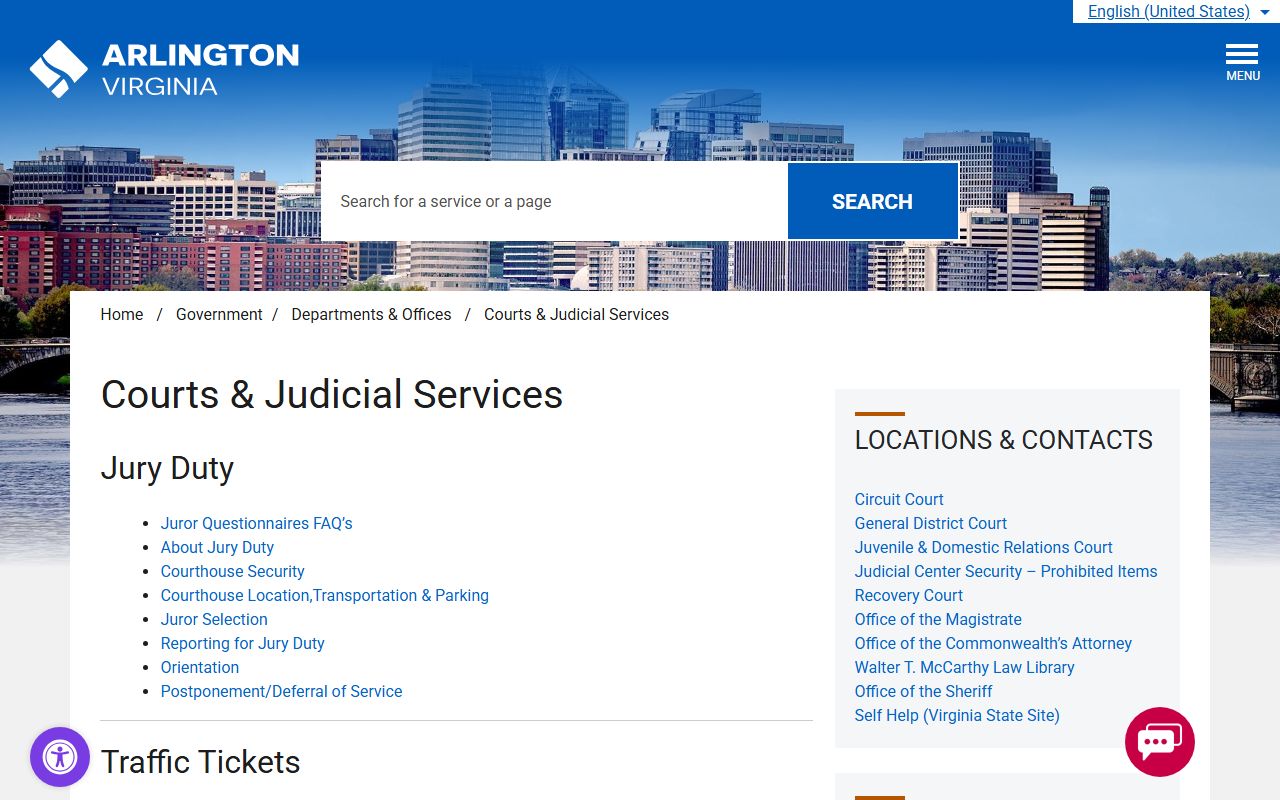 arlington county courts department civil court records