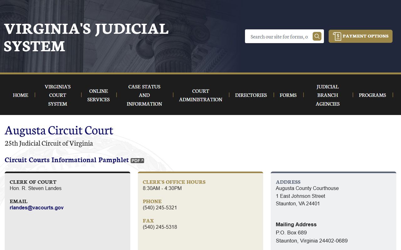 augusta county civil court records circuit court page