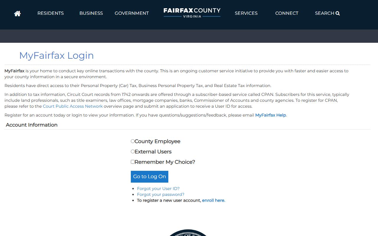 fairfax county CPAN subscription civil court records
