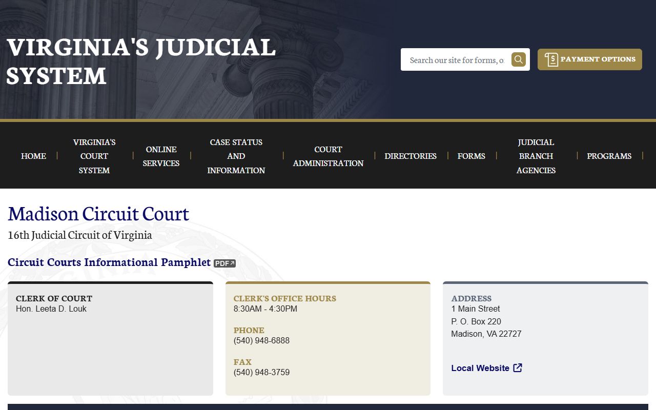 Madison County civil court records circuit court page