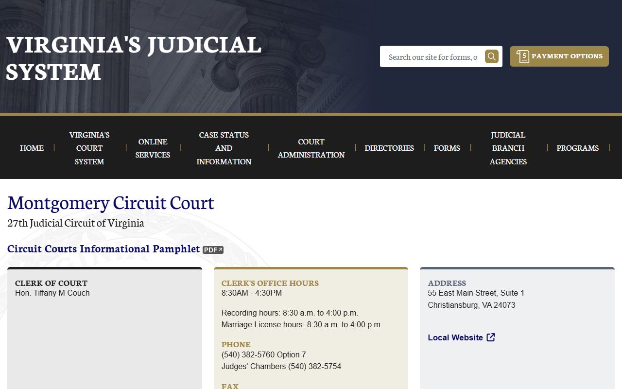 Montgomery County civil court records circuit court page