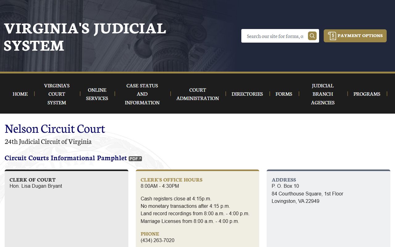 nelson county civil court records circuit court page
