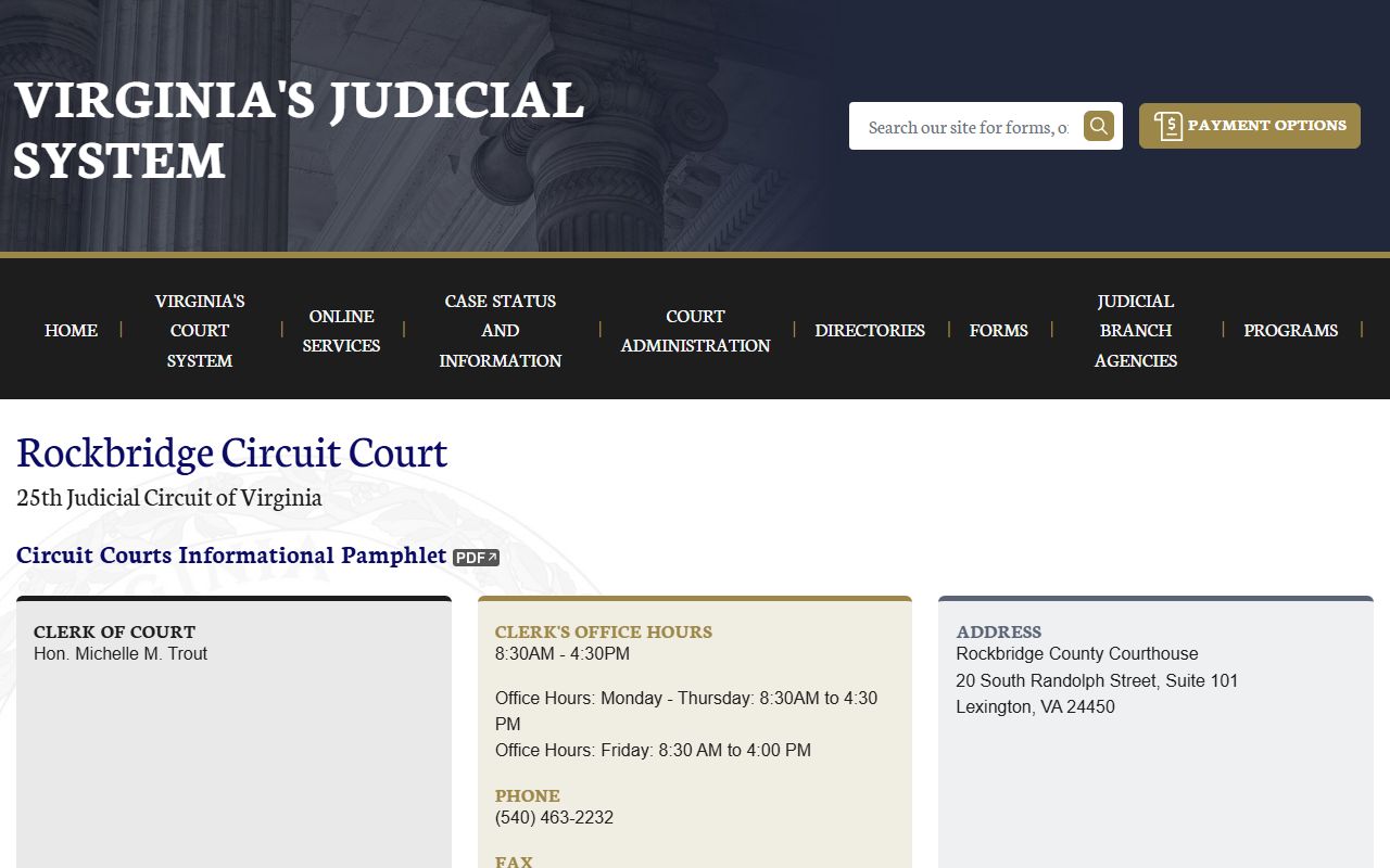 Rockbridge County civil court records circuit court page