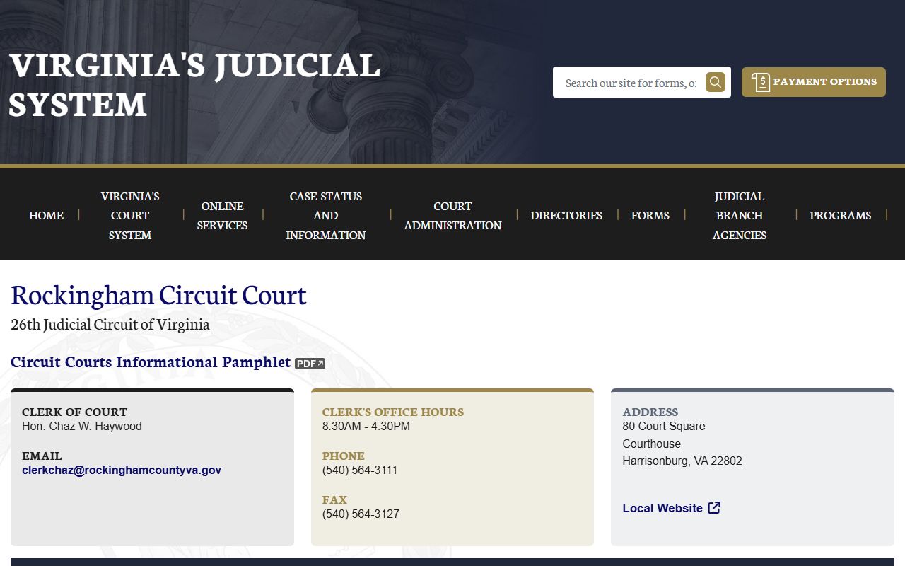 Rockingham County civil court records circuit court page
