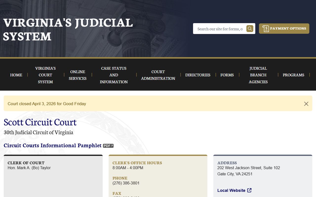 Scott County civil court records circuit court page