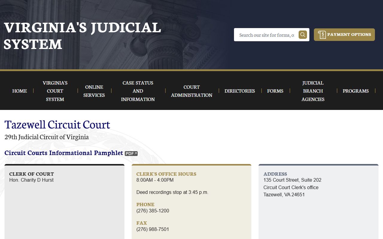 Tazewell County civil court records circuit court page